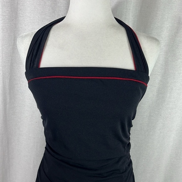 Vintage Y2K Speechless Black Handkerchief Halter Dress Womens M Dark Romantic - Picture 4 of 10